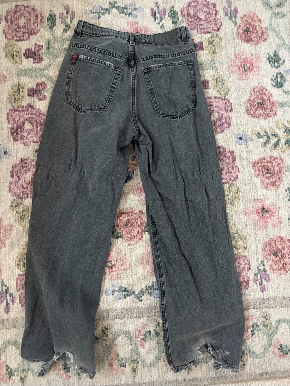 BDG Washed Black Relaxed Straight-Leg Jeans